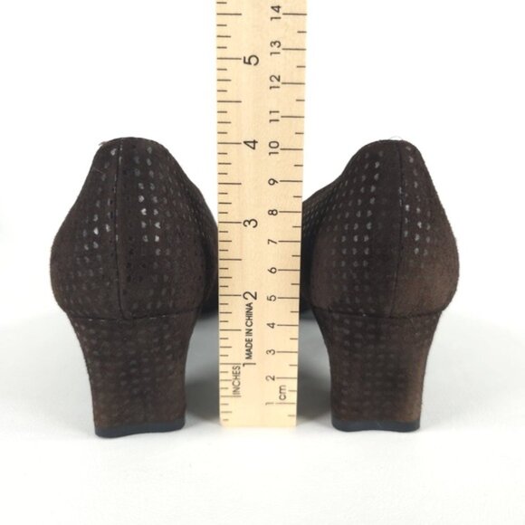 ESCADA MADE IN ITALY 🇮🇹 LEATHER VERO CUOIO Block Heels‎ Designer Size 8AA - Picture 6 of 14